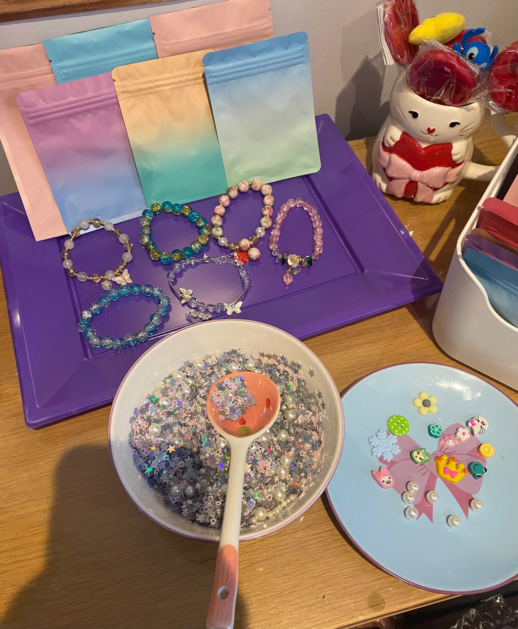 1 Mini Scoop BRACELET BAGS + Lucky beads