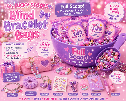 1 Mini Scoop BRACELET BAGS + Lucky beads