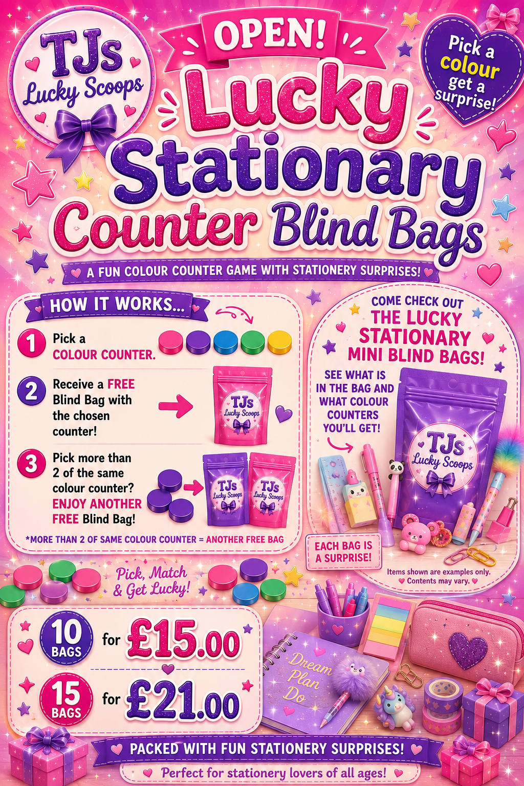 STATIONARY MINI BLIND BAGS (counter game) 10