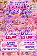 6 BRACELET  POUCHES + Lucky beads